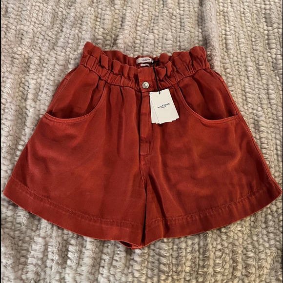 Isabel Marant Étoile Titea Shorts Beautiful Burnt Orange(Papaya) - Size 40 NWT - Picture 7 of 14